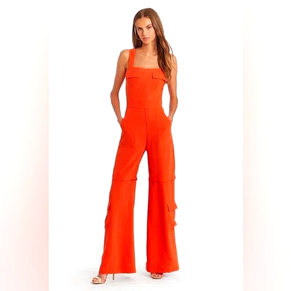 NEW Amanda Uprichard x REVOLVE  Frida Sleeveless Jumpsuit in Mandarin Size Small - Picture 2 of 8